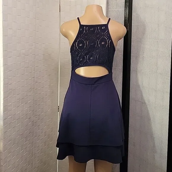 BRAND NEW DIANE LACE SLIT CUTOUT MINI DRESS - Picture 7 of 14